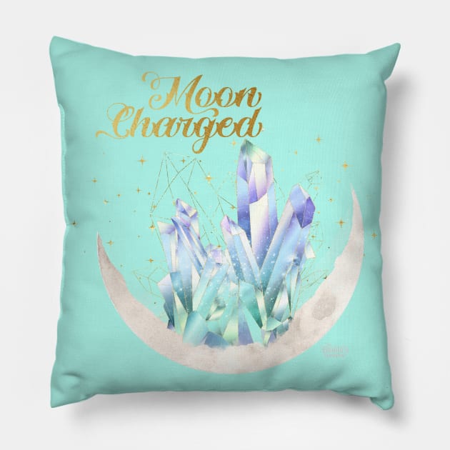 The Oddities Emporium Collection: Moon Charged Pillow by KimbraSwain