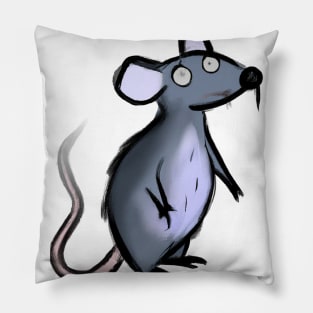 Cute Rat Drawing Pillow