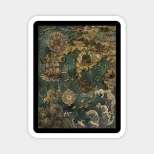 Old Nautical Map (Fantasy). Magnet