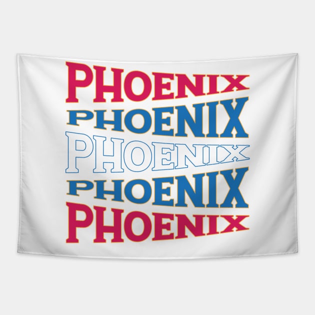 TEXT ART USA PHOENIX Tapestry by LAVA-ROMA-NOVA