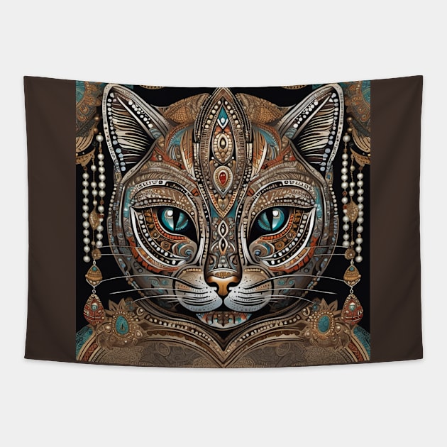 Opulent Feline Tapestry Tapestry by FashionPulse