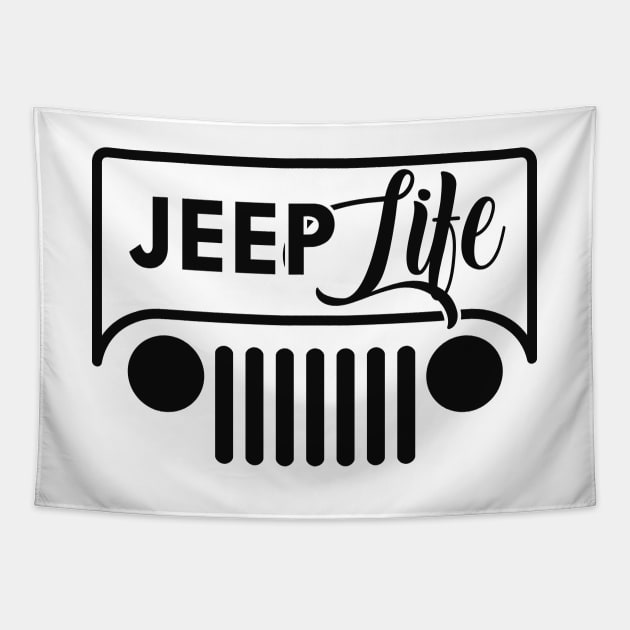 Jeep Life Tapestry by KC Happy Shop