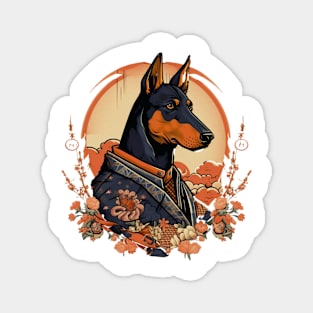 Doberman Pinscher Samurai Magnet