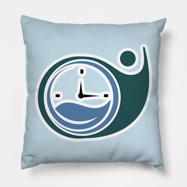 Time Care Logo Template Design Vector. Design Concept, Creative Symbol, Icon. Time travel logo illustration clock vector design. Pillow by AlviStudio