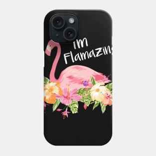 Pink Flamazing Flamingo Gift Tropical Summer Beach Vacation Tank Top Phone Case