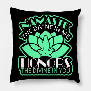 Namaste, The Divine in Me Honors Yoga Pillow