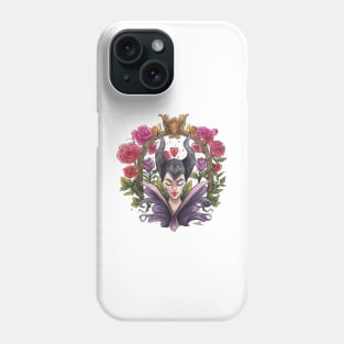 Maleficent Art Deco Watercolour Phone Case