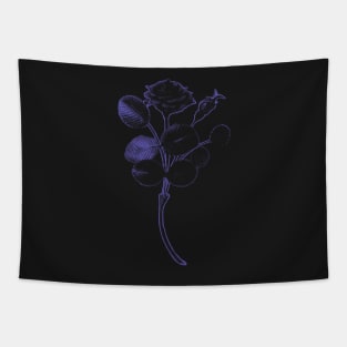 Rosa de Pelagio Black Rose Purple Outline Image Tapestry