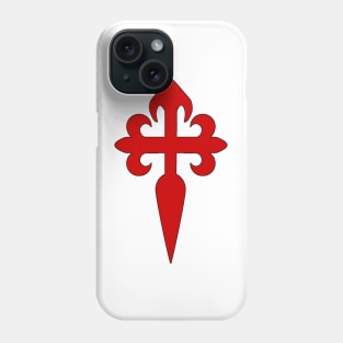 Cross of Saint James Santiago Red Cross in white background Phone Case