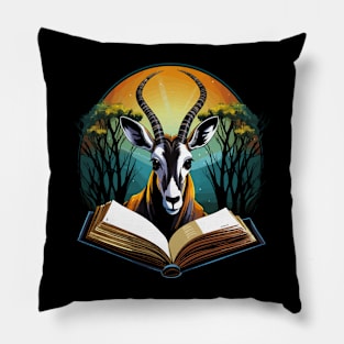 Gemsbok Reads Book Pillow