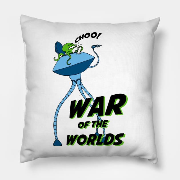 War of the Worlds Pillow by lucamendieta