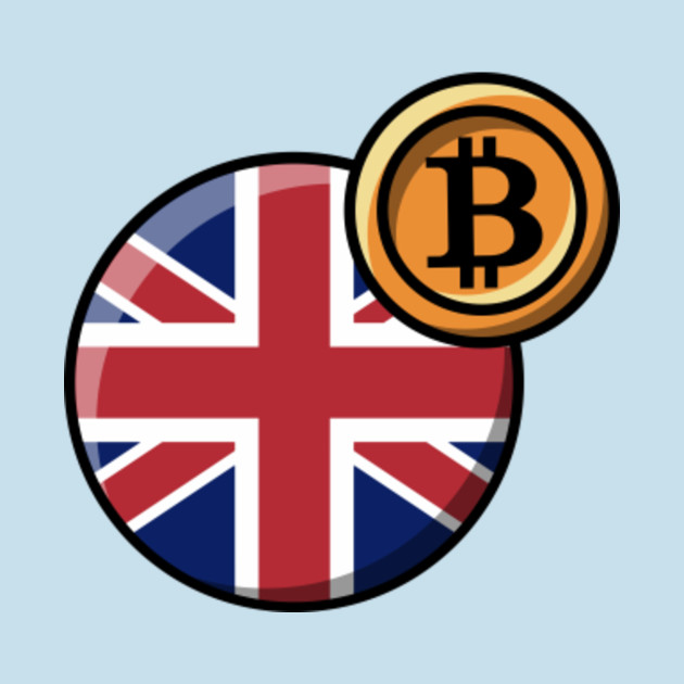 Disover UK flag bitcoin, legalized bitcoin, cryptocurrency - United Kingdom - T-Shirt