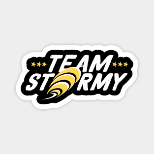 Team Stormy Daniels I Am With Her White Yellow Logo Typography Magnet