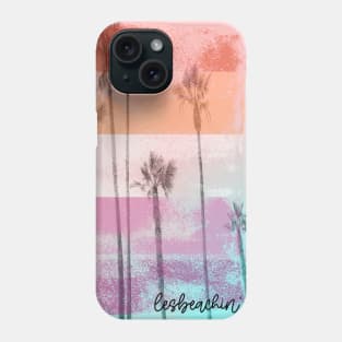 Lesbeachin' Cute Lesbian Flag Beach Pun Phone Case