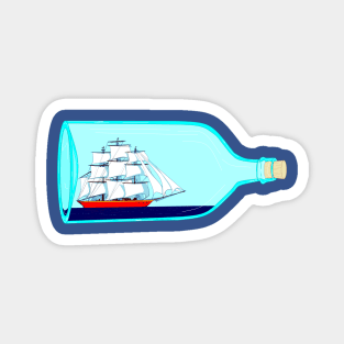 Ship in a Bottle Magnet