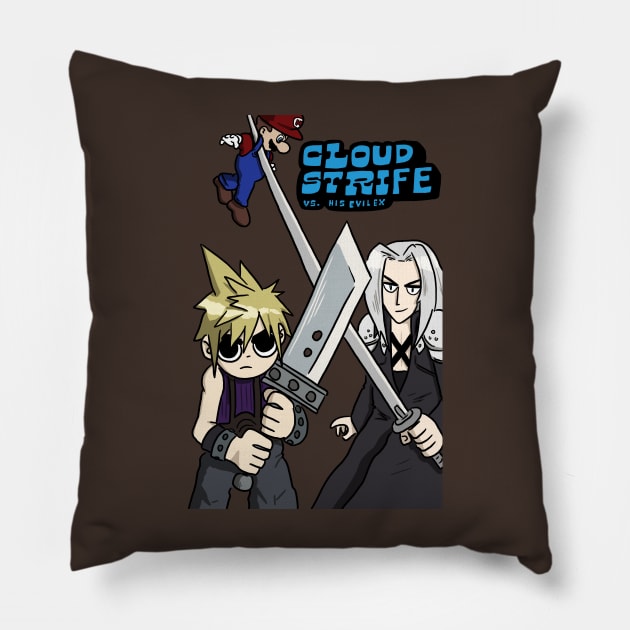 Cloud Strife's precious little life Pillow by John Caden 64