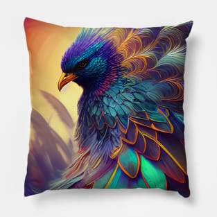 Beautiful fantasy bird Pillow