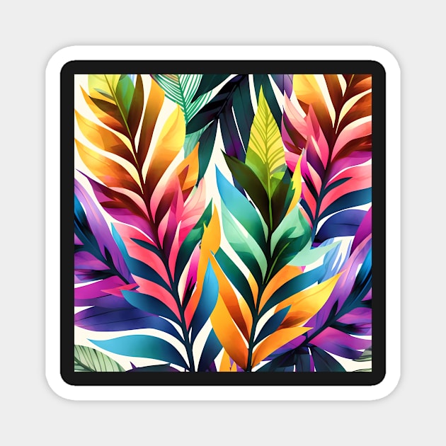 Rainbow Foliage Magnet by thatmacko