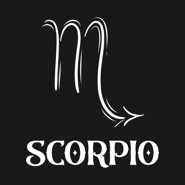 Scorpio One Line Horoscope Outline Zodiac Sign by amango