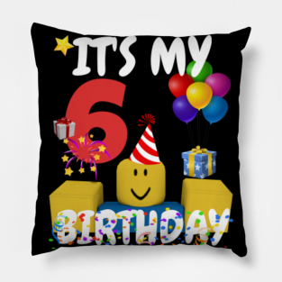Girl 6th Birthday Party Supplies Pillows Teepublic - girl roblox party in 2019 birthday parties birthday 6th