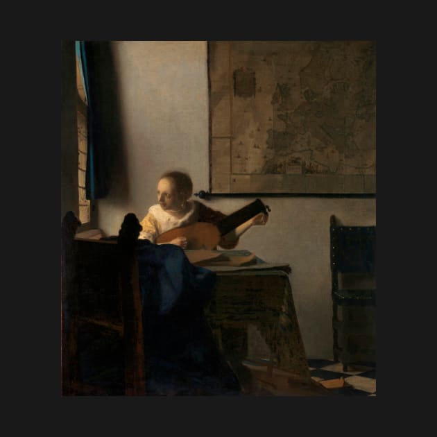 Young Woman with a Lute (ca.1662–1663) by Johannes Vermeer. by Rosettemusicandguitar