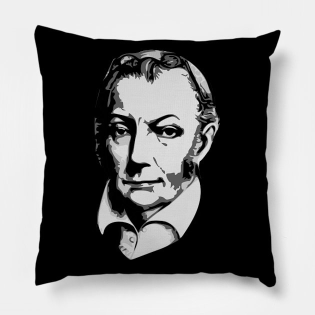 Aaron Burr Black and White Pillow by Nerd_art