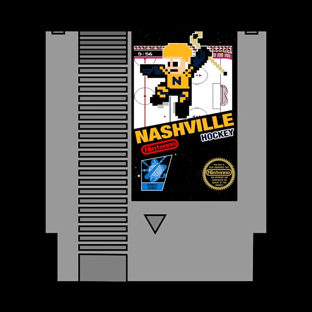 Nashville Hockey 8 bit cartridge design by MulletHappens