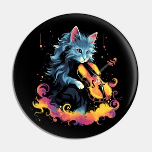 Turkish Angora Playing Violin Pin