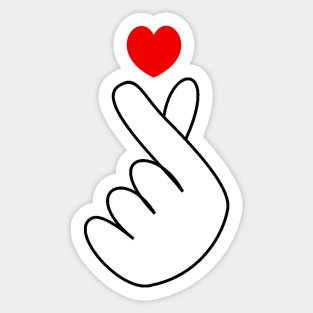finger heart finger heart sticker teepublic finger heart sticker teepublic