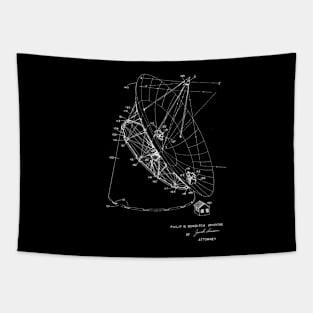 Radio Telescope Vintage Patent Drawing Tapestry