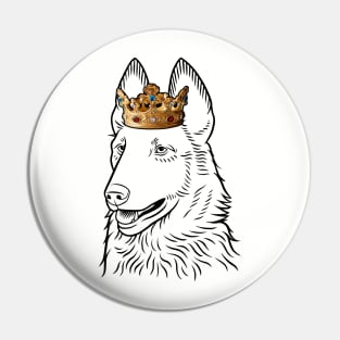 Belgian Laekenois Dog King Queen Wearing Crown Pin