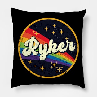 Ryker // Rainbow In Space Vintage Grunge-Style Pillow