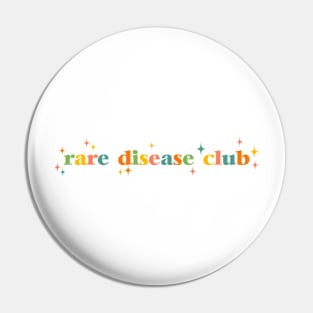 Rare Disease Club Retro Font Pin