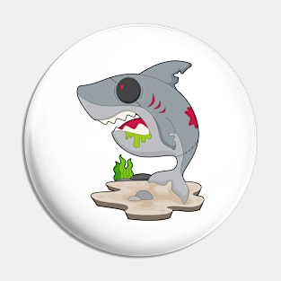 Shark Halloween Zombie Pin