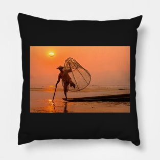 Cone Fishing on Inle Lake. Pillow