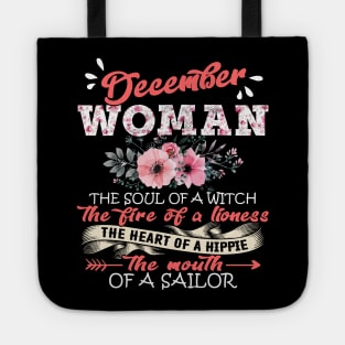 December Woman The Soul Of A Witch Floral Yoga December Woman Birthday Gift Tote