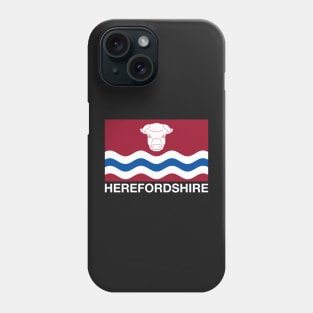 White Bull's Head and Three Wavy Lines Herefordshire Flag Phone Case