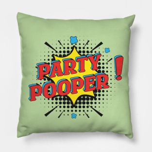 Party Pooper superhero comics design Pillow