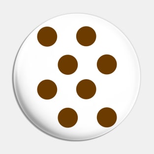 Brown on White polkadot spot dot Pin