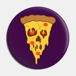 zombie pizza skull art Pin