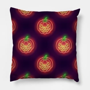 Neon Halloween design Pillow