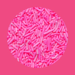 Pink Sprinkles Candy Photo Circle T-Shirt