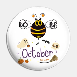 boo bees october trick or treat halloween Pin