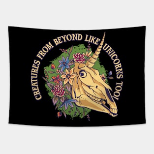 Creatures from Beyond like Unicorns too! Graphic Tapestry