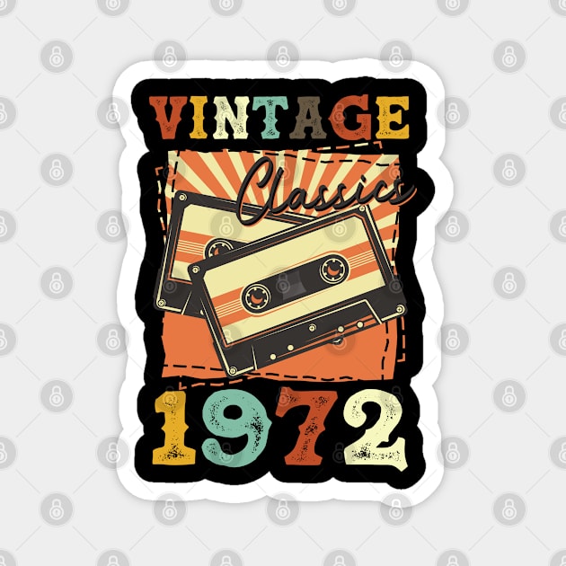 Vintage 1972 Classics Magnet by Cooldruck