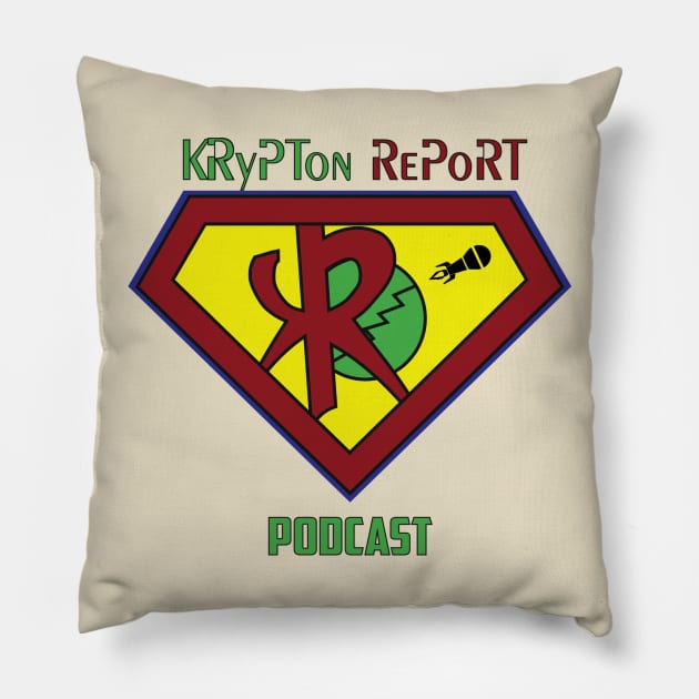 Official T-Shirt of the Krypton Report Podcast Pillow by SouthgateMediaGroup