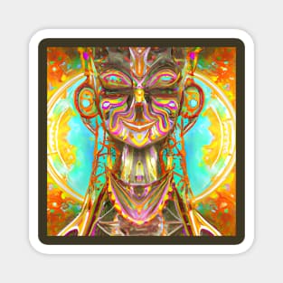 Techno-Shaman (24) - Trippy Psychedelic Art Magnet