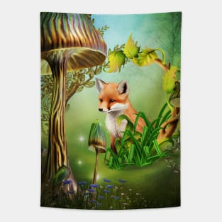 The sly fox who just wants to sit Tapestry