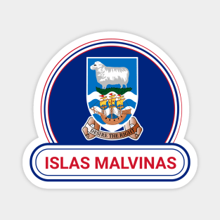 Islas Malvinas Country Badge - Islas Malvinas Flag Magnet