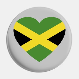 I Love Jamaica // Heart-Shaped Jamaican Flag Pin